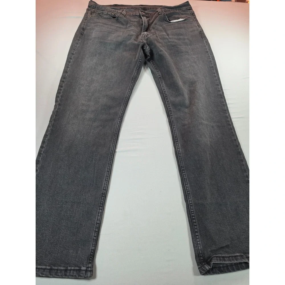 Levi's 514 Straight Fit Mens Jeans Faded Black Denim 38x32 CW-3821 5098